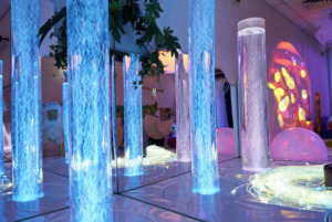 L'approche snoezelen à la micro-crèche les Lapinous- Colonne à bulles